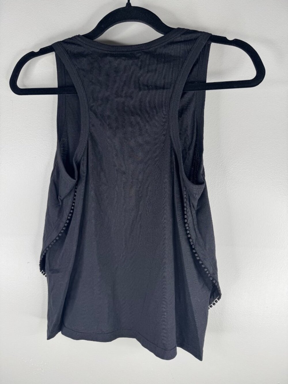 Derek Lam Pom Pom Tank Black Racerback Top Size S NWT $195 - Picture 4 of 5